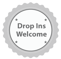 drop ins welcome badge